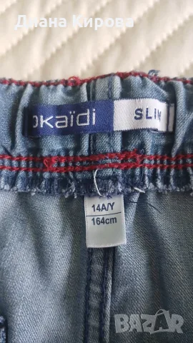 Къси дънкови панталони Okaidi, снимка 2 - Детски панталони и дънки - 56246157