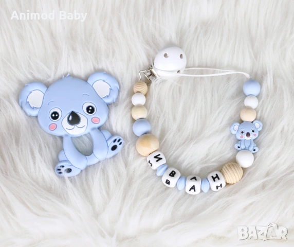 Бебешки клипс / държач за биберон - хранителен силикон, снимка 2 - Прибори, съдове, шишета и биберони - 33938559