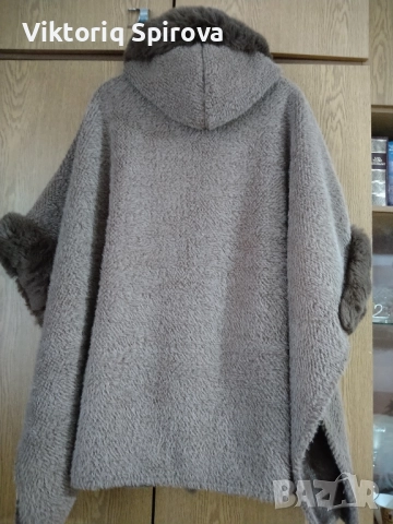 Дамско палто- тип пелерина, снимка 2 - Якета - 52217704