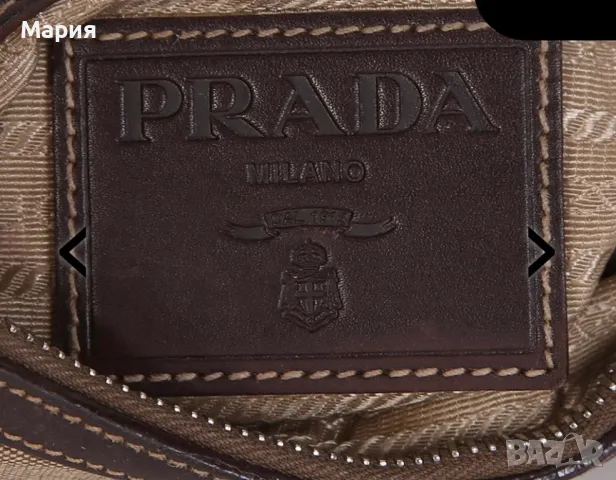 Дизайнерска Prada/Прада канвас чанта от канвас цвят на зелена маслина, снимка 11 - Чанти - 49727027