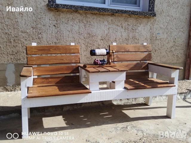 Пейка с масичка, снимка 3 - Градински мебели, декорация  - 51883735