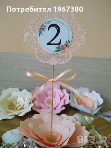 Табели за маса цвете, номера за маса