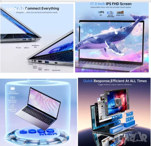 17,3-инчов лаптоп ACEMAGIC AX17, снимка 4 - Лаптопи за дома - 51831381