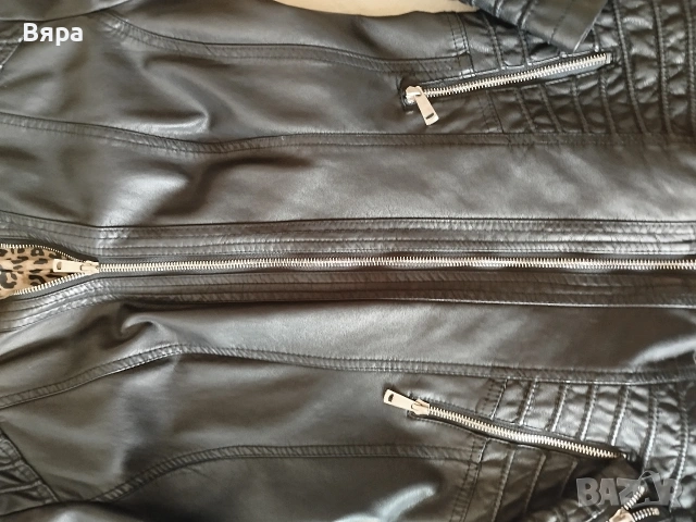 Дамско кожено яке , снимка 4 - Якета - 53925943