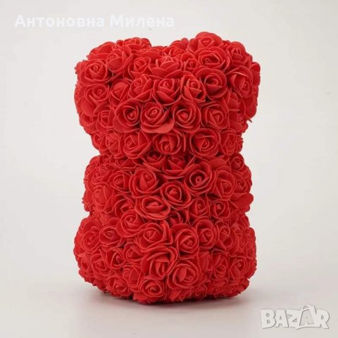 Мече от рози, ROSE BEAR S в кутия, снимка 7 - Романтични подаръци - 35526806