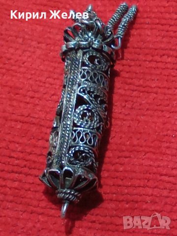 СТАРИННА СРЕБЪРНА ВИСУЛКА ФИЛИГРАННО ВИСОКОПРОБНО СРЕБРО НЕВЕРОЯТНА МАЙСТОРСКА РЪЧНА ИЗРАБОТКА 25213, снимка 6 - Антикварни и старинни предмети - 34854543