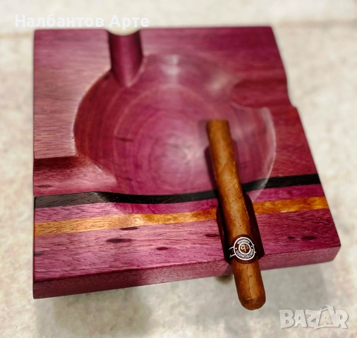 Пепелник за пури от екзотична дървесина - масив, снимка 4 - Декорация за дома - 53885907