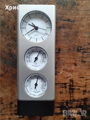 часовник с будилник, термометър и хидрометър за бюро разни, снимка 9 - Други - 13454690