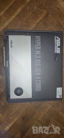 Преходник Asus HYPER M.2 X16 GEN 4 CARD, от PCI-E 4.0(3.0) към 4x NVMe