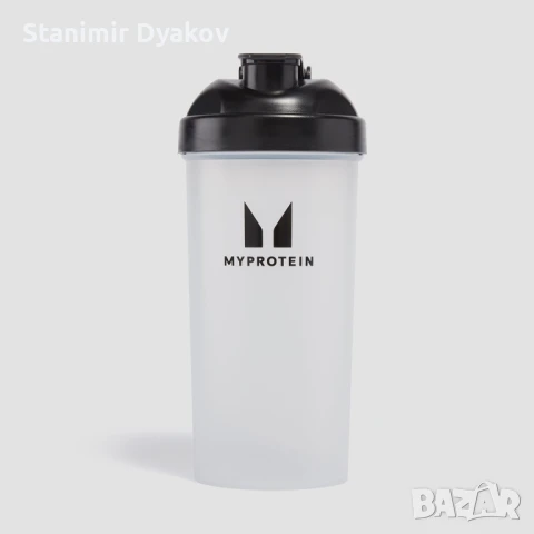 Myprotein Пластмасов шейкър + Спортна бутилка за вода- прозрачен/черен , снимка 2 - Фитнес уреди - 50589972