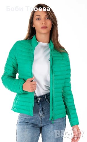 Преходно дамско яке в зелено, снимка 3 - Якета - 44262432