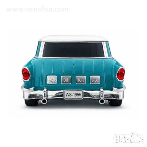  Bluetooth тонколонка WS-1955 10W, преносим безжичен подарък за автомобилни ентусиасти /тюркоаз/, снимка 4 - Bluetooth тонколони - 54289153