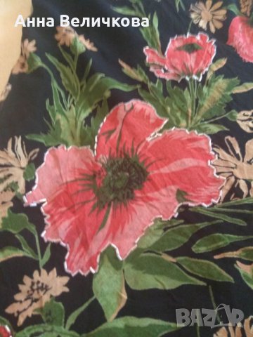 Къса черна пола с макове, снимка 3 - Поли - 34023891