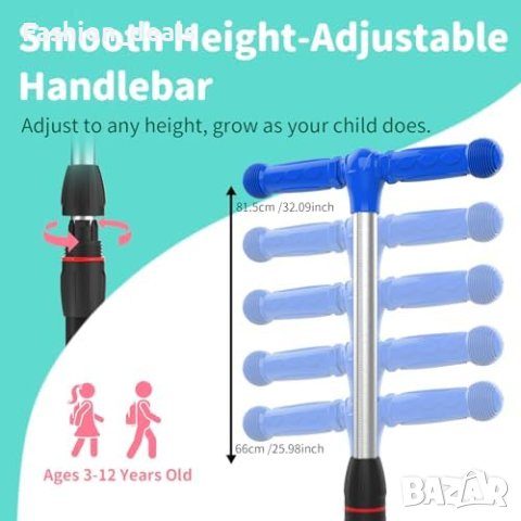 Нова Детска Тротинетка 3 Колела със Светлини Подарък деца Коледа, снимка 5 - Други - 42876868