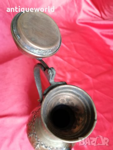 Ръчно Кован Турски Бакърен ИБРИК , Кана, снимка 6 - Антикварни и старинни предмети - 29662675