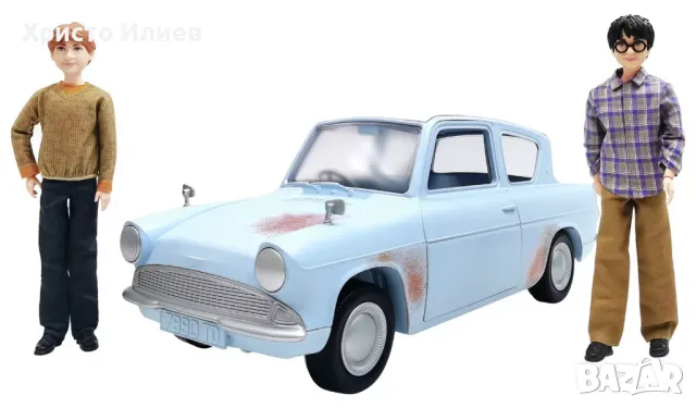 Хари Потър Летяща кола с фигури на Хари Потър и Рон Уизли Harry Potter, снимка 4 - Коли, камиони, мотори, писти - 49541237