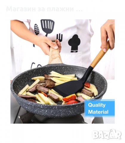 КОМПЛЕКТ ОТ 12БР СИЛИКОНОВИ КУХНЕНСКИ ПРИБОРИ С ПОСТАВКА - код 2776, снимка 6 - Прибори за хранене, готвене и сервиране - 34159284