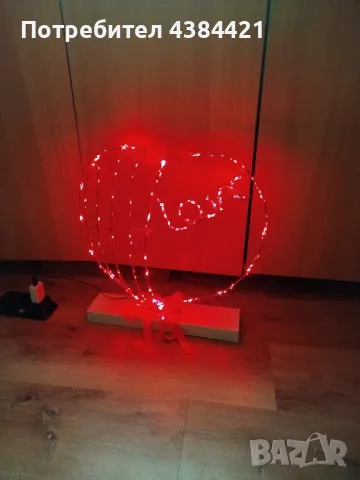 Обемна светеща фигура с формата на сърце -различни видове , снимка 1