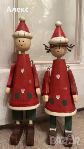 Големи дървени фигури, 36см–Germany, ръчна изработка., снимка 2 - Колекции - 52539439