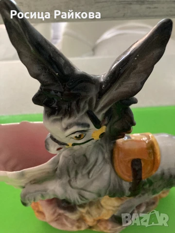 Винтидж Керамична декорация/ ваза, снимка 2 - Вази - 50976429