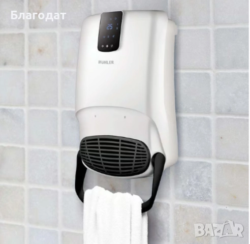 Печка вентилаторна за баня MBH-2007D, 2000W, eлектронно упраление, снимка 3 - Отоплителни печки - 52882632