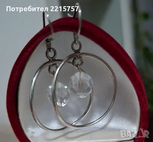 Сребърни обеци., снимка 3 - Обеци - 42293477