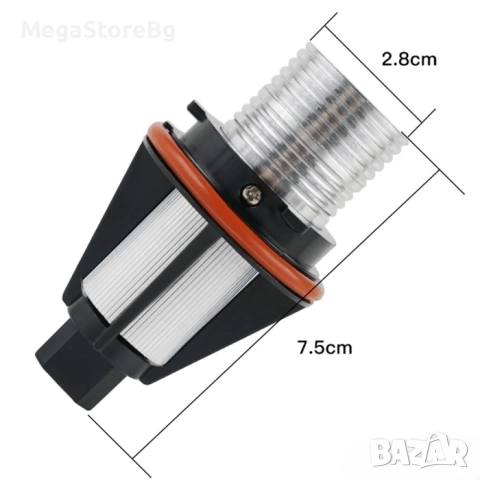 Диоди за ангелско око 5W Бели - E39,E53,E60,E61,E64 2бр/к-т, снимка 2 - Аксесоари и консумативи - 52005563