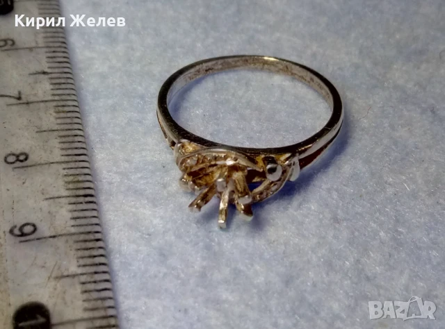 СТАР СРЕБЪРЕН ПРЪСТЕН СРЕБРО ВИСОКА ПРОБА ХУДОЖЕСТВЕНА МАЙСТОРСКА ФИНА РЪЧНА РЕТРО ИЗРАБОТКА 41511, снимка 8 - Антикварни и старинни предмети - 50542265