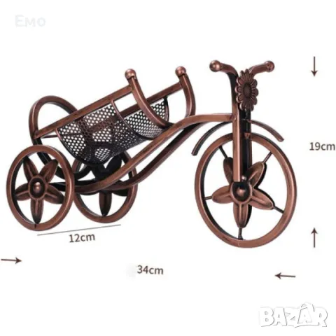 Метална поставка за вино Колело, снимка 2 - Декорация за дома - 48458684