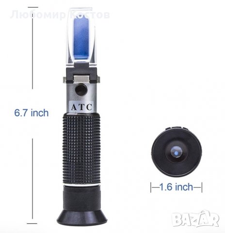 Рефрактометър за алкохол 0-80%  /спиртомер/, снимка 3 - Друго - 30314720