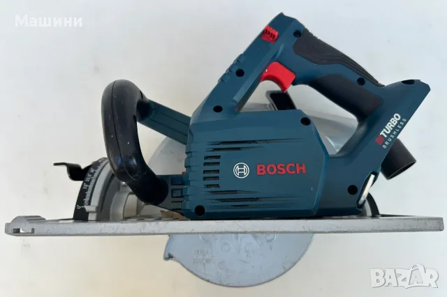 BOSCH GKS 18V-68 GC - Безчетков циркуляр 2x18V 5.0Ah перфектен!, снимка 3 - Триони и циркуляри - 55806711