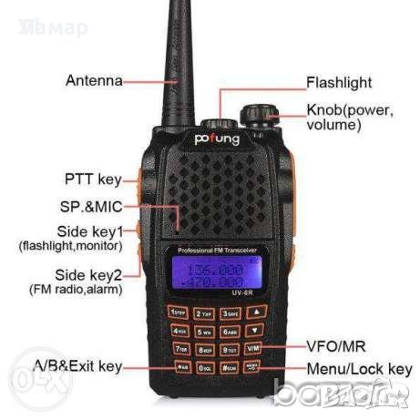 Мощна, двубандова, професионална радиостанция Baofeng UV-5R 8W, UV-6R, UV-9R, снимка 3 - Друга електроника - 38786306