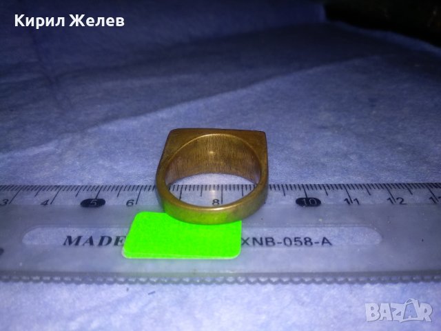 МНОГО СТАР МАСИВЕН БРОНЗОВ РЪЧНО ОРНАМЕНТИРАН КЛАСИЧЕСКИ РЕТРО ПРЪСТЕН МАЙСТОРСКА ИЗРАБОТКА 36990, снимка 6 - Антикварни и старинни предмети - 39722767
