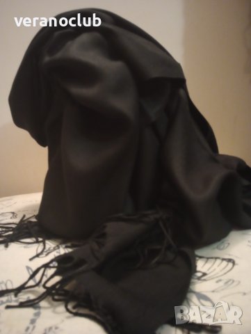 Черен дамски шал Фин Кашмир