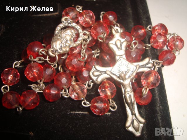 КАТОЛИЧЕСКА НАГРЪДНА МОЛИТВЕНА КРИСТАЛНА БРОЕНИЦА с КРЪСТЧЕ РАЗПЯТИЕ и ИКОНКА 16638, снимка 16 - Колиета, медальони, синджири - 30691371