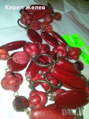 АРТ КОЛИЕ ПОЛИМЕРНА ГЛИНА и МЕСИНГ РЪЧНА ИЗРАБОТКА ВИНТИДЖ СТИЛ 15372, снимка 2 - Колиета, медальони, синджири - 29614689