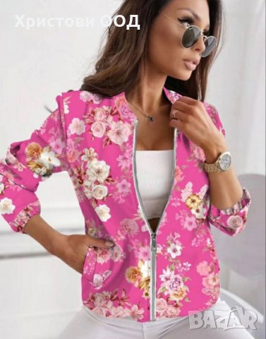 Ново дамско яке на цветя, снимка 3 - Якета - 33858411
