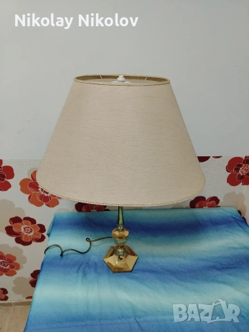 дизайнерска месингова лампа, снимка 4 - Настолни лампи - 53144506