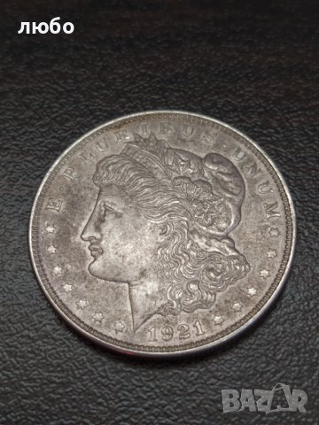 Сребърна Монета 1921 ONE DOLLAR-Оригинална , снимка 2 - Нумизматика и бонистика - 44415960