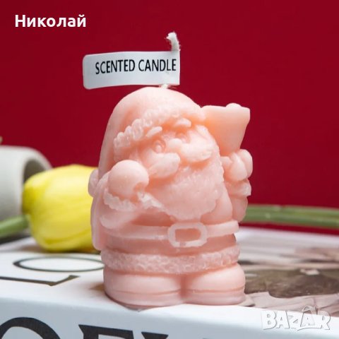 Силиконов молд Дядо Коледа за свещ , декорация фондан , шоколад , сапун , свещи, снимка 2 - Други - 42852818