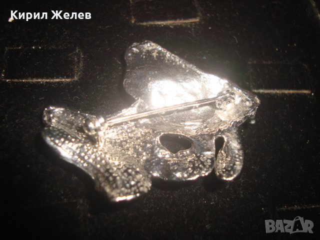 БРОШКА ПОСРЕБРЕНА със ЗЕЛЕНИ КАМЪНИ РИБА ФИГУРКА СТАТУЕТКА 17587, снимка 4 - Други - 31247292