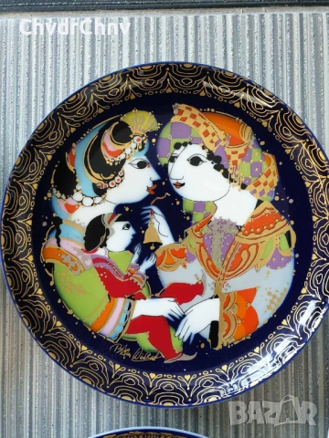 11бр чинии Rosenthal Aladin/Розентал Аладин/Бавария немска колекционерска порцеланова чиния-картина, снимка 5 - Картини - 54091128