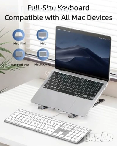 Нова жична USB Type-C клавиатура за лаптоп MacBook iMac Mac mini QWERTY UK, снимка 2 - Клавиатури и мишки - 54233869
