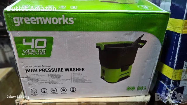 Greenworks GDC40 акумулаторен  уред за миене под налягане, 70 bar, снимка 8 - Парочистачки и Водоструйки - 47881821