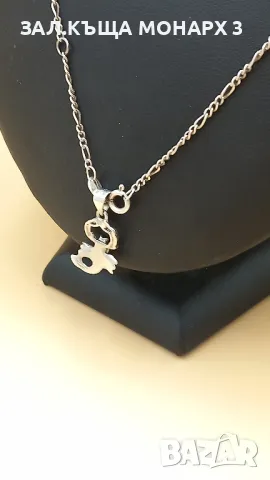 сребърен ланец, снимка 4 - Колиета, медальони, синджири - 49487650