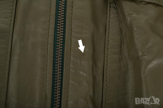 Мъжко яке от естествена кожа цвят каки марка Giorgio di Mare - 3XL, снимка 3 - Якета - 38478147