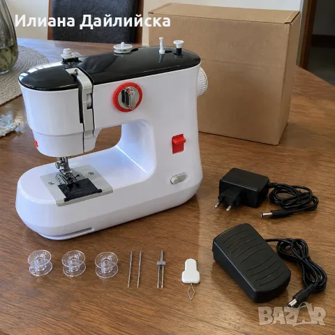 Компактна електрическа шевна машина с 12 вида бод и педал!