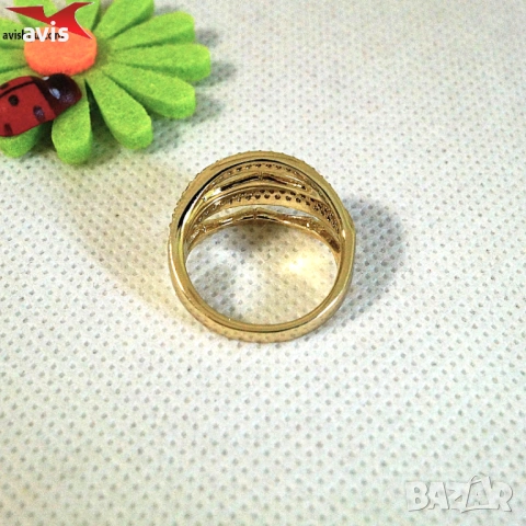 Пръстен с 14К златно покритие 224890, снимка 2 - Пръстени - 54317711