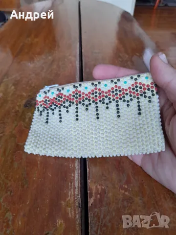 Старо мънистено портмоне #14, снимка 3 - Други ценни предмети - 49585162