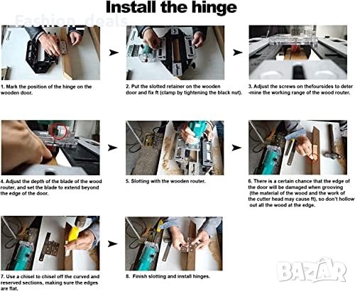 Нов уред Алуминиев инструмент за маркиране прорези панти Дървообработване, снимка 4 - Други инструменти - 42109817